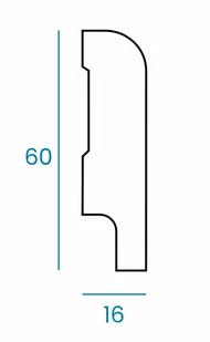 Listwa przypodłogowa mdf lakierowana Solo S 60x16 - Listwy przypodłogowe - miniaturka - grafika 2