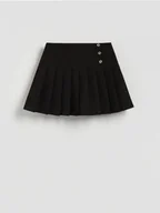 Spódnice - Reserved - Spódnico-szorty z plisowaniem - czarny - miniaturka - grafika 1