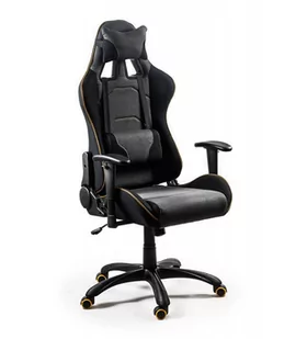 EVOLVE PRO Gaming fotel gabinetowy czarno-szarobeżowy-pomarańczowy - Fotele gamingowe - miniaturka - grafika 1