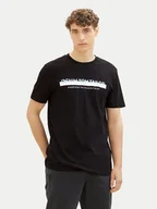 Koszulki męskie - Tom Tailor Denim T-Shirt 1037653 Czarny Basic Fit - miniaturka - grafika 1