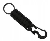 Breloki - Survivalowy czarny brelok do kluczy karabińczyk otwieracz - outdoor - miniaturka - grafika 1