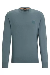 BOSS kanovano sweter męski, Open Green375, L - Swetry męskie - miniaturka - grafika 1