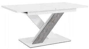 Stół rozkładany jadalniany 140-180 cm Biały/Beton - Stoły - miniaturka - grafika 1