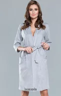 Szlafroki damskie - Megan szlafrok damski, Kolor szary melanż, Rozmiar L, Italian Fashion - Intymna - miniaturka - grafika 1