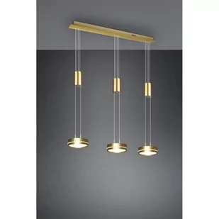 Trio Franklin LED lampa wisząca 3-punktowa mosiądz 326510308 - Lampy sufitowe - miniaturka - grafika 1