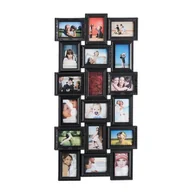 Ramki na zdjęcia - Ramka na zdjęcia XXL 18 zdjęć ramki kolaż czarna - miniaturka - grafika 1