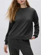 Bluzy damskie - Reserved - Gładka bluza - ciemnoszary - miniaturka - grafika 1