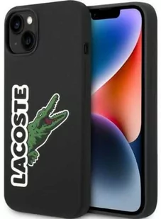 Lacoste Etui Hardcase Silicone Head Crocodile do iPhone 14 czarne - Etui i futerały do telefonów - miniaturka - grafika 1
