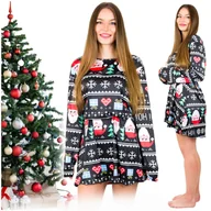 Sukienki - Elegancka Sukienka Świąteczna Z Długim Rękawem Czarna - miniaturka - grafika 1