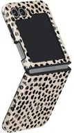 Etui i futerały do telefonów - Burga Etui Almond Latte Tough do Galaxy Z Flip6, beżowy z czarnymi kropkami - miniaturka - grafika 1