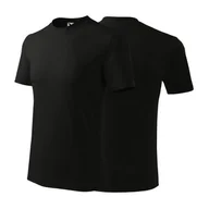 Moda i Uroda OUTLET - Koszulka czarna z krótkim rękawem z logo na sercu i plecach unisex z nadrukiem logo firmy 200g HEAVY110 kolor 01 koszulka krótki rękaw - miniaturka - grafika 1