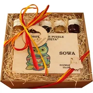Zestawy upominkowe - Eleganckie prezenty na święta PUZZLE DREWNIANE SOWA Prezent dla pracowników firm prezent dla fana puzzli Kreatywny prezent - miniaturka - grafika 1