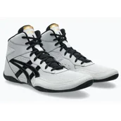 Kimona, stroje i obuwie - Buty Zapaśnicze Bokserskie Asics Matflex 7 Concrete/Black - miniaturka - grafika 1