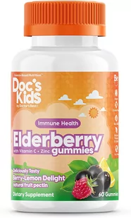 Żelki Doctor's Best Children's Elderberry, Bezinka z witaminą C i cynkiem (wspomaganie odporności dla dzieci), 60 żelków - Witaminy i minerały - miniaturka - grafika 1