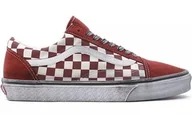 Trampki męskie - Buty męskie trampki tenisówki w szachownicę VANS Old Skool Stressed red 35 - miniaturka - grafika 1