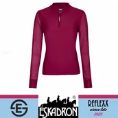 Koszulki jeździeckie - Eskadron Bluzka damska LONGSLEEVE HALF-ZIP REFLEXX SS 23 - berryfusion - miniaturka - grafika 1