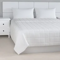 Narzuty - Dekoria Narzuta pikowana w kratę śmietankowa biel szer.260 × dł.210 cm Loneta 498-133-02 - miniaturka - grafika 1