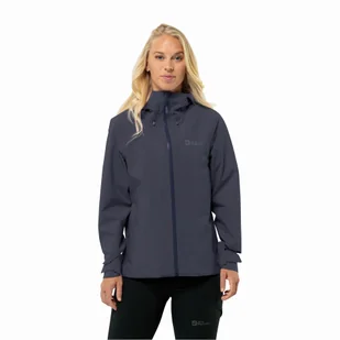 Damska kurtka przeciwdeszczowa Jack Wolfskin HIGHEST PEAK 3L JKT W graphite - S - Kurtki damskie - miniaturka - grafika 1