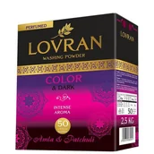 Środki do prania - Lovran Color & Dark proszek do prania 2,5 kg – do kolorów i ciemnych tkanin, Amla & Patchouli, 50 prań, skuteczny na plamy - miniaturka - grafika 1