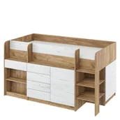 Łóżka dla dzieci i młodzieży - Łóżko Piętrowe Smile Prawe Craft Złoty / Craft Biały MebloCross - miniaturka - grafika 1