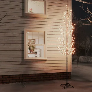 Choinka LED z kwiatami wiśni Ciepła biel 368 diod LED 300 cm - Choinki - miniaturka - grafika 1