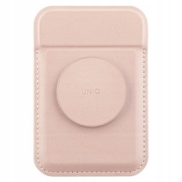 Etui Uniq Flixa magnetyczny portfel na karty z podpórką różowy/blush pink M