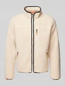 Kurtki męskie - Kurtka z polaru z wyhaftowanym logo - miniaturka - grafika 1