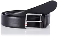 Paski - Tommy Hilfiger Męski pasek Casual Essential 4.0 skórzany pasek, czarny, 80 - miniaturka - grafika 1