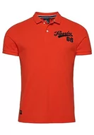 Koszulki męskie - Superdry Męska koszulka polo Superstate, jasny pomarańczowy, L - miniaturka - grafika 1