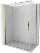Kabiny prysznicowe - Mexen Velar kabina prysznicowa rozsuwana 160x90 cm, transparent, złota - 871-160-090-01-50 - miniaturka - grafika 1