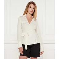Bluzki damskie - Tommy Hilfiger Lniana bluzka Regular Fit - miniaturka - grafika 1
