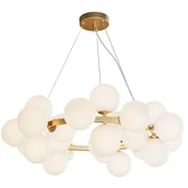 Lampy sufitowe - Wisząca lampa molekułowa Dallas MOD545PL-25BS balls białe złote - miniaturka - grafika 1