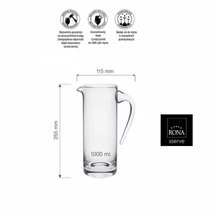 DZBANEK TOSCANA 1 l SZKŁO 1 SZT. RONA - Dzbanki i imbryki - miniaturka - grafika 4