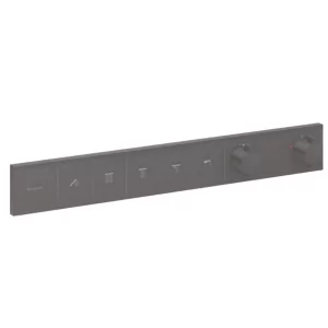 HANSGROHE 15384340 RainSelect Bateria termostatyczna do 5 odbiorników, podtynkowa, element zewnętrzny Czarny Chrom Szczotkowany - Baterie podtynkowe - miniaturka - grafika 1