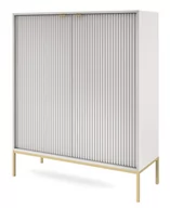 Inne meble do salonu - Komoda Nova K104 Złoty / Szara - miniaturka - grafika 1