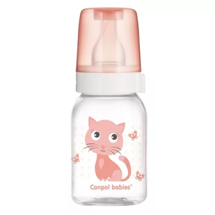 Butelka 120 Ml Bpa Free Różowy Kotek 0M+ - Butelki dla niemowląt - miniaturka - grafika 1