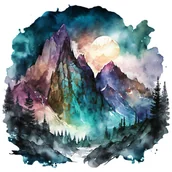 Pasmanteria - Naprasowanka Góry Górski widok podróż 23 - miniaturka - grafika 1