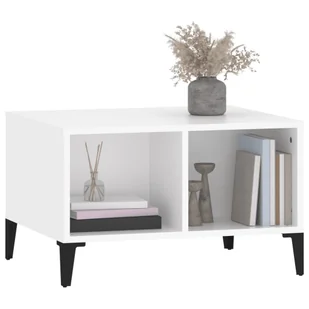 Lumarko Stolik kawowy, biały 60x50x36,5 cm, materiał drewnopochodny - Ławy i stoliki kawowe - miniaturka - grafika 5