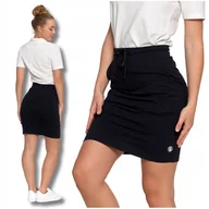 Spódnice - Ołówkowa SPÓDNICA Damska Spódniczka Dresowa z Kieszeniami Wiązana MORAJ XS - miniaturka - grafika 1