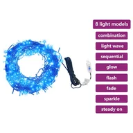 Oświetlenie świąteczne - Lumarko Lampki LED, 150 diod, niebieskie, 15 m, PVC - miniaturka - grafika 1
