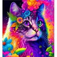 Zabawki kreatywne - Diamentowa mozaika Kot 30x40cm 2000112 Norimpex - miniaturka - grafika 1