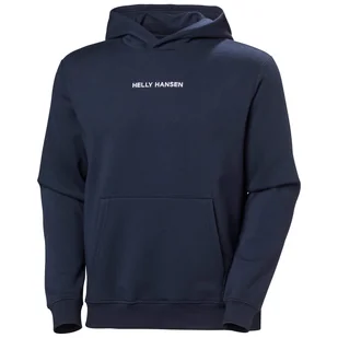 Męska Bluza HELLY HANSEN COTTON FLEECE HOODIE 54159_597 – Granatowy - Bluzy męskie - miniaturka - grafika 1