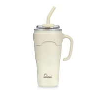 Kubki termiczne - Kubek termiczny ze słomką Majestic Sport Jelly 650 ml biały - miniaturka - grafika 1