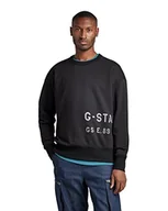 Bluzy męskie - G-STAR RAW Bluza męska Multi Graphic Oversized, Czarny (Dk Black D22320-a613-6484), XS - miniaturka - grafika 1