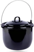 Naczynia żaroodporne - Ambiance Kociołek węgierski wiszący emaliowany z pokrywką 24 cm, 7,7 l - miniaturka - grafika 1