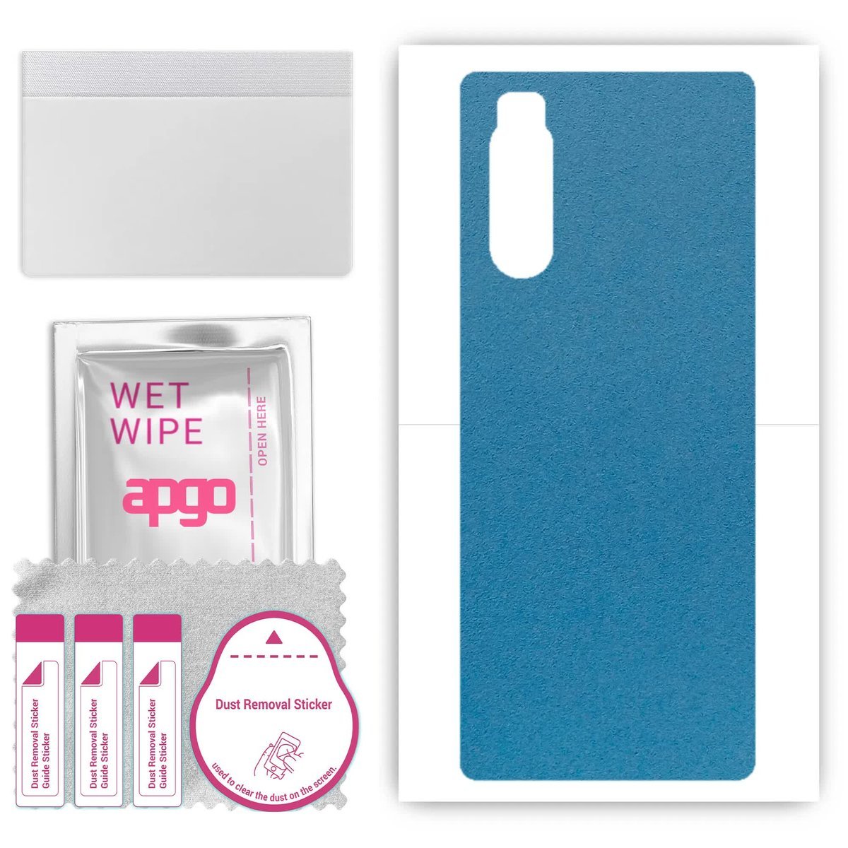 Folia naklejka skórka strukturalna na TYŁ Zamsz do Sony Xperia 5 - Zamsz Niebieski - apgo SKINS