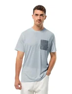 Koszulki męskie - Jack Wolfskin Kieszeń Karana T M, Soft Blue, XXL - miniaturka - grafika 1