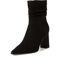 Botki damskie - Marco Tozzi Damskie botki Zip+Slip 2-25371-43 modne kozaki, czarne, 39 EU, czarny, 39 EU - miniaturka - grafika 1