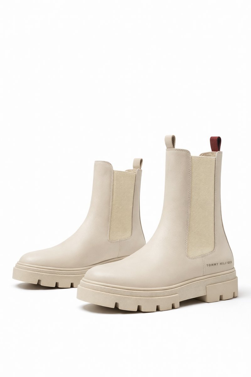 TOMMY HILFIGER DAMSKIE BUTY BEŻOWE BOTKI 38 1I4A