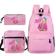 Torebki damskie - 3 sztuki / zestaw Torba szkolna Jojo Siwa Wydrukowany plecak tornister z torbą ołówkową Torba kurierska - miniaturka - grafika 1